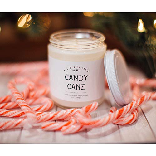 Candy Cane Hand-poured Soy Candle