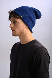 Lupa Canadian-Made Unisex Classic Cuff Beanie & Slouch Hat (Midnight)