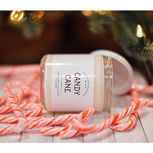 Candy Cane Hand-poured Soy Candle