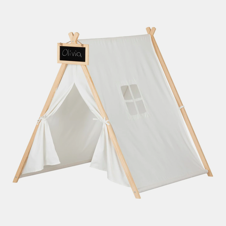 Sweedi Play Tent with Chalkboard, Organic Cotton and Pine